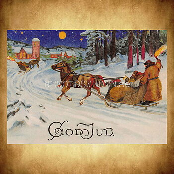 Julkort - Motiv från början 1900-talet - Vykort A5