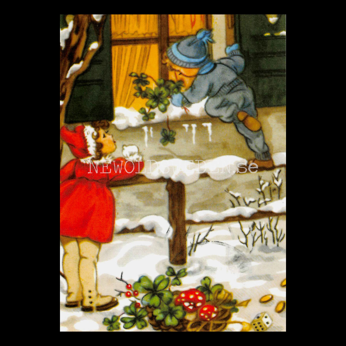 Julkort - Motiv från början 1900-talet - Vykort A5