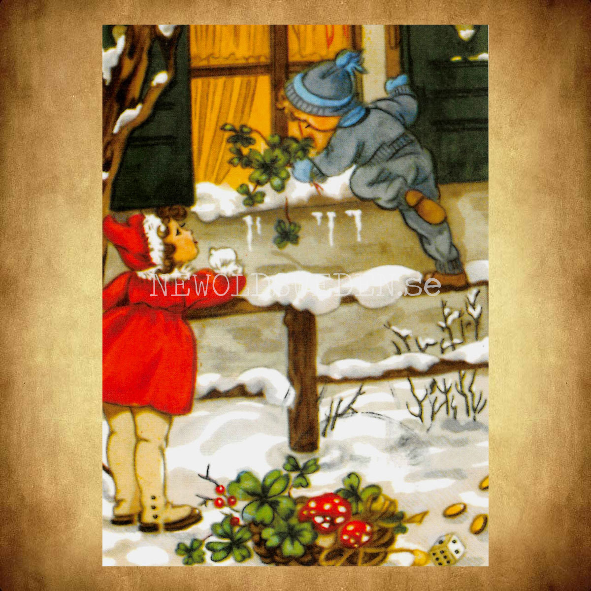 Julkort - Motiv från början 1900-talet - Vykort A5 - 2