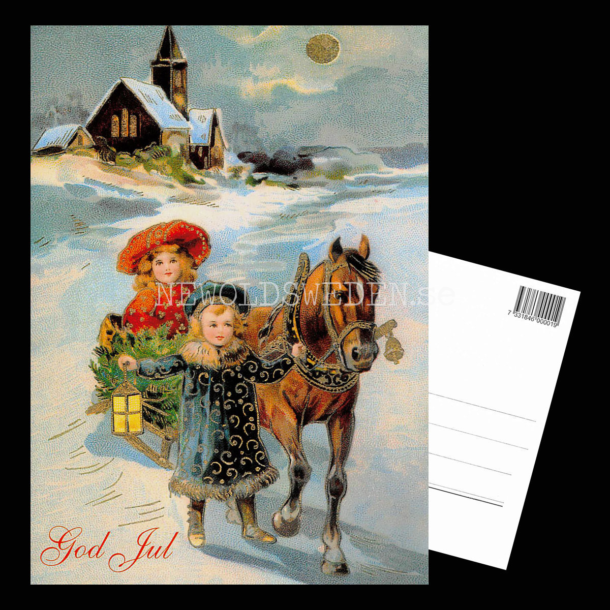 Julkort - Motiv från början 1900-talet - Vykort A5 - 3