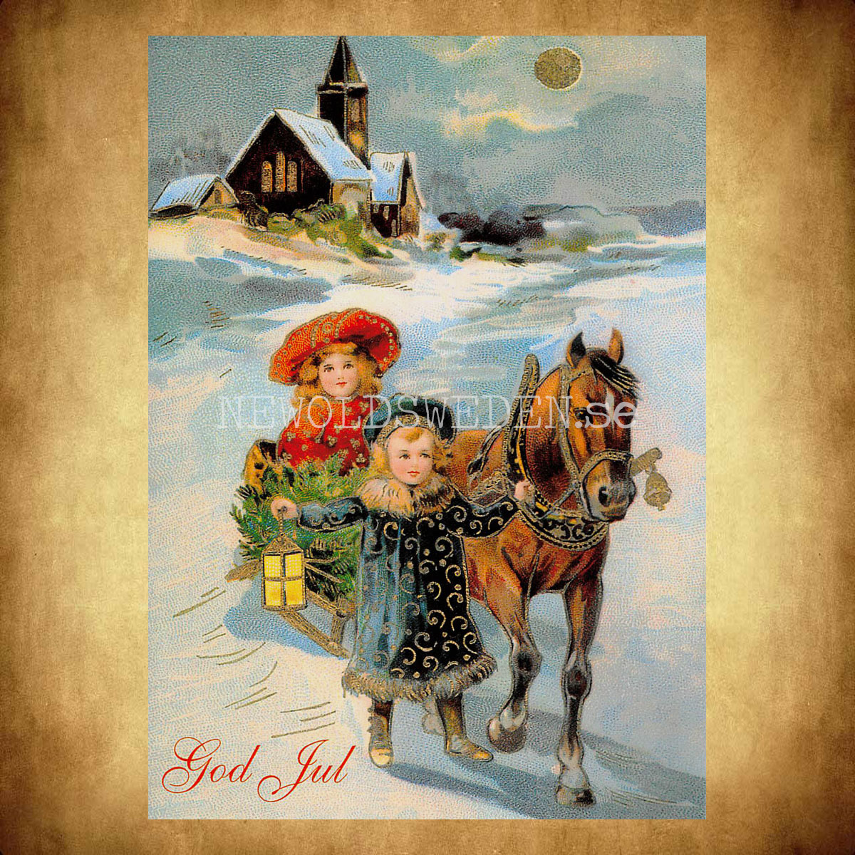 Julkort - Motiv från början 1900-talet - Vykort A5 - 2