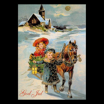 Julkort - Motiv från början 1900-talet - Vykort A5