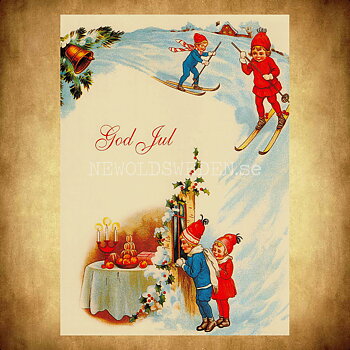 Julkort - Motiv från början 1900-talet - Vykort A5