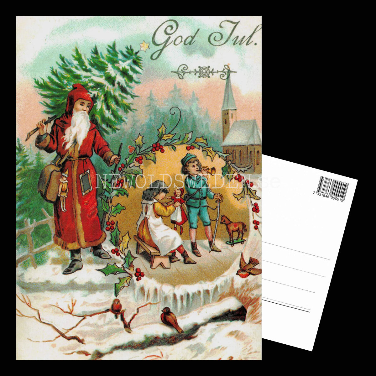 Julkort - Motiv från början 1900-talet - Vykort A5 - 3