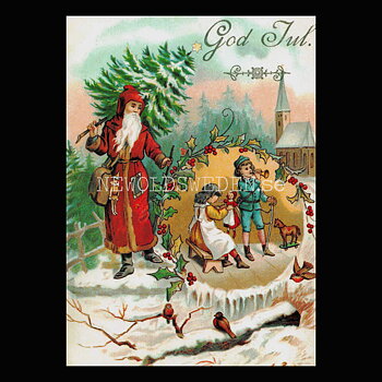 Julkort - Motiv från början 1900-talet - Vykort A5