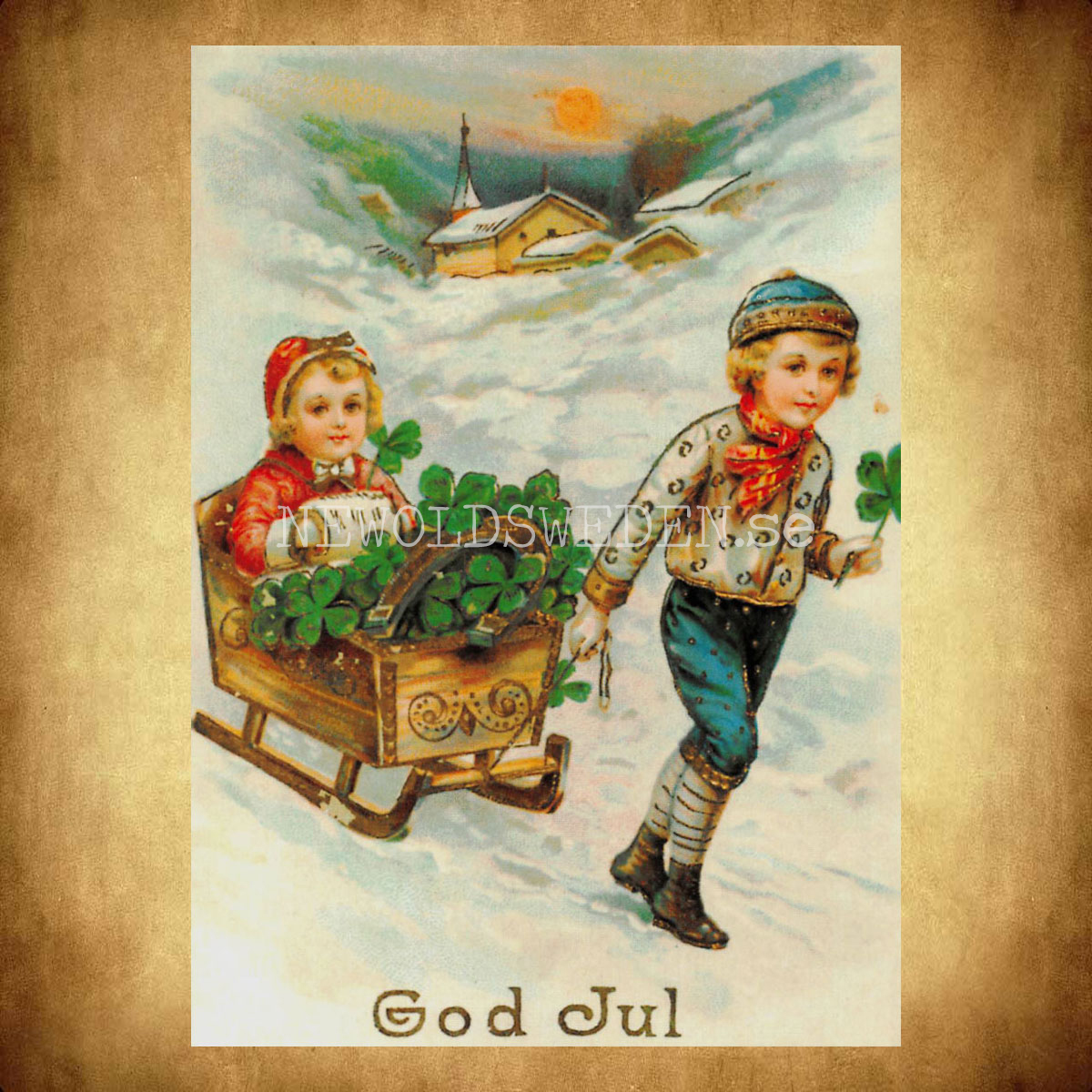 Julkort - Motiv från början 1900-talet - Vykort A5 - 2