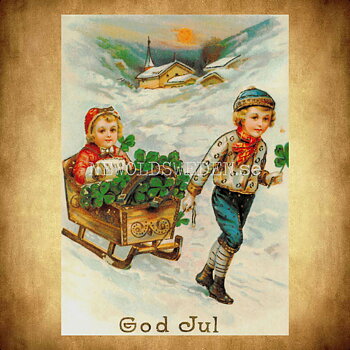 Julkort - Motiv från början 1900-talet - Vykort A5