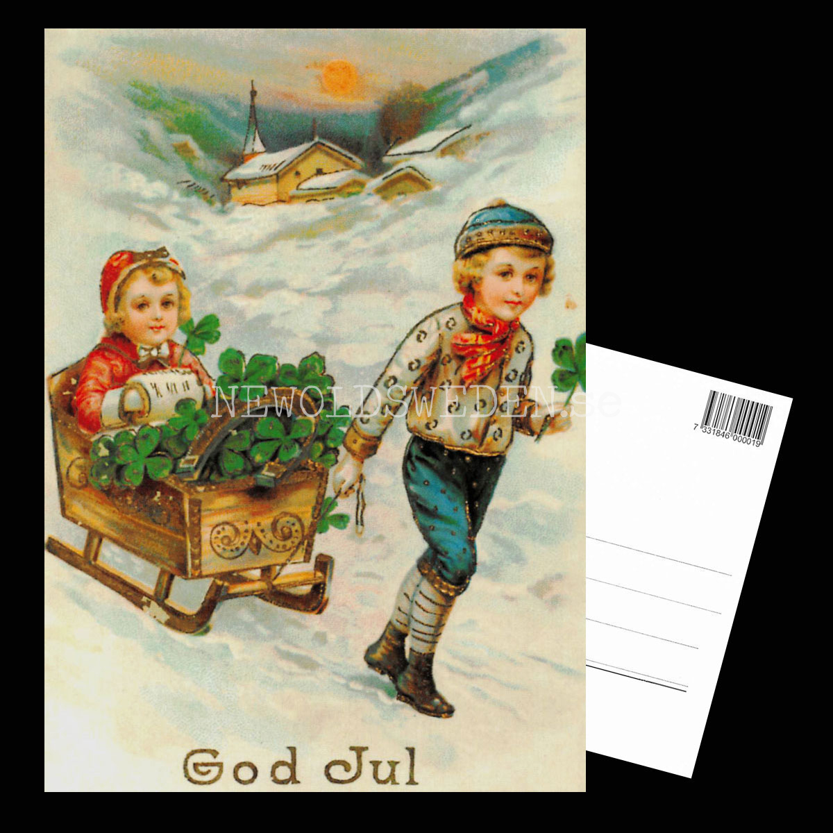 Julkort - Motiv från början 1900-talet - Vykort A5 - 3