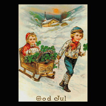 Julkort - Motiv från början 1900-talet - Vykort A5