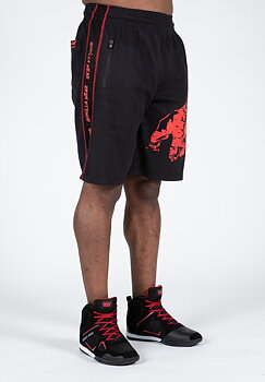 Buffalo Old School Workout Shorts, black/red