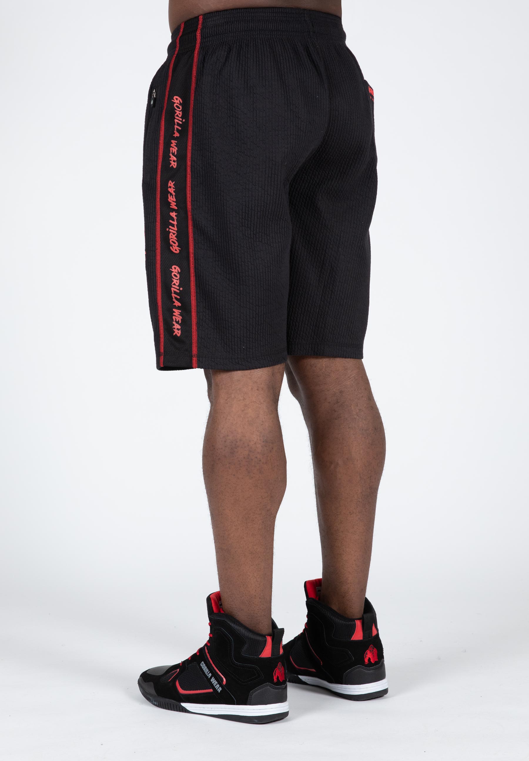 Buffalo Old School Workout Shorts, black/red - 3