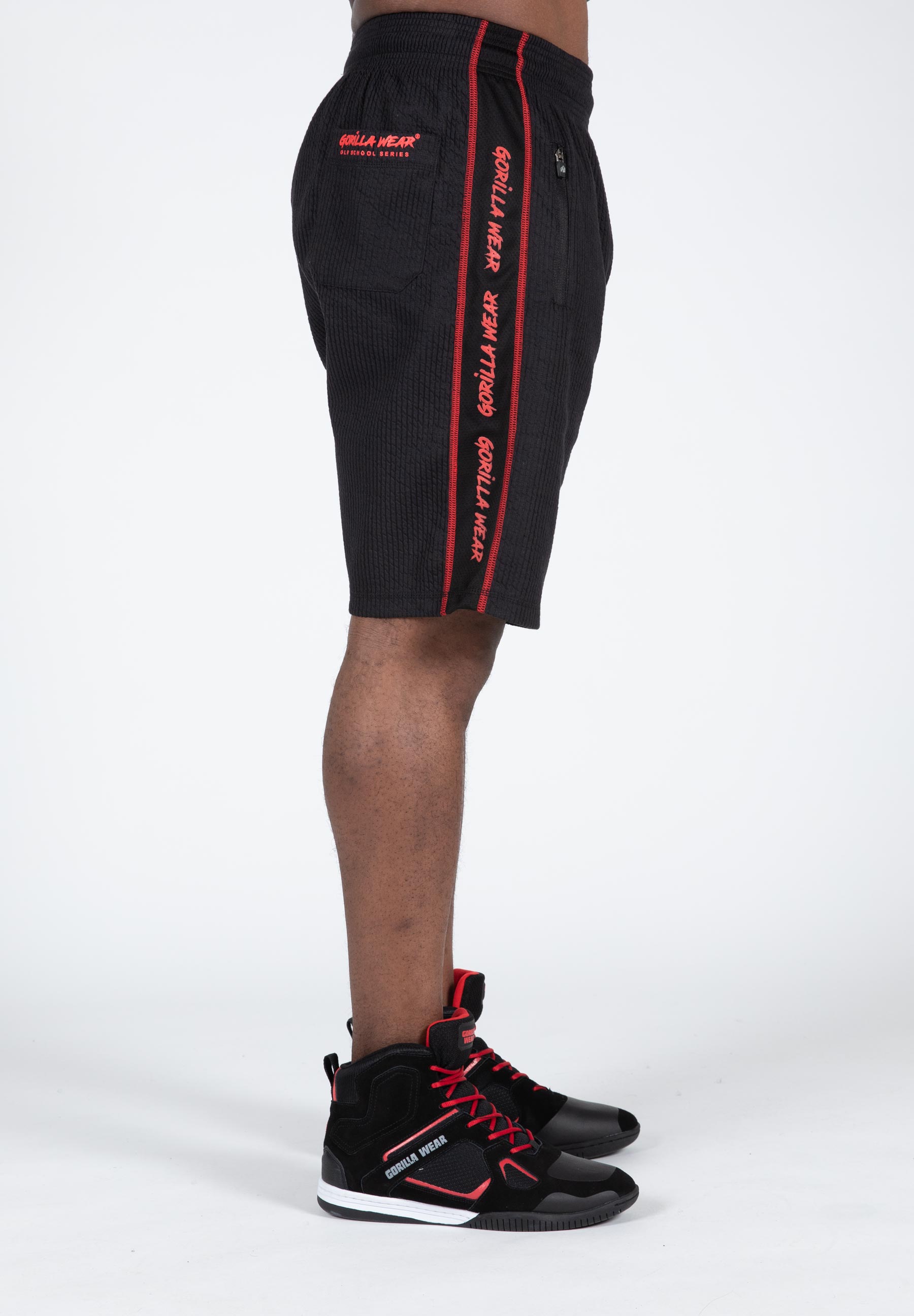 Buffalo Old School Workout Shorts, black/red - 5