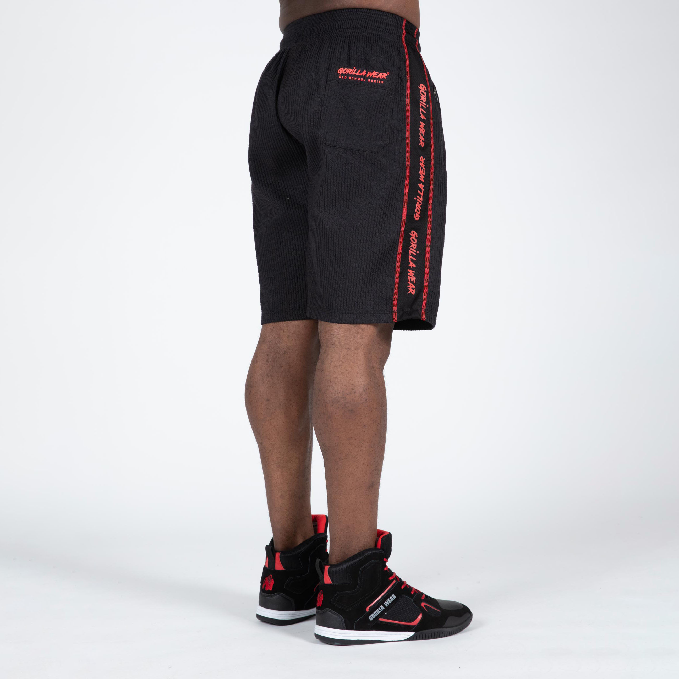 Buffalo Old School Workout Shorts, black/red - 4