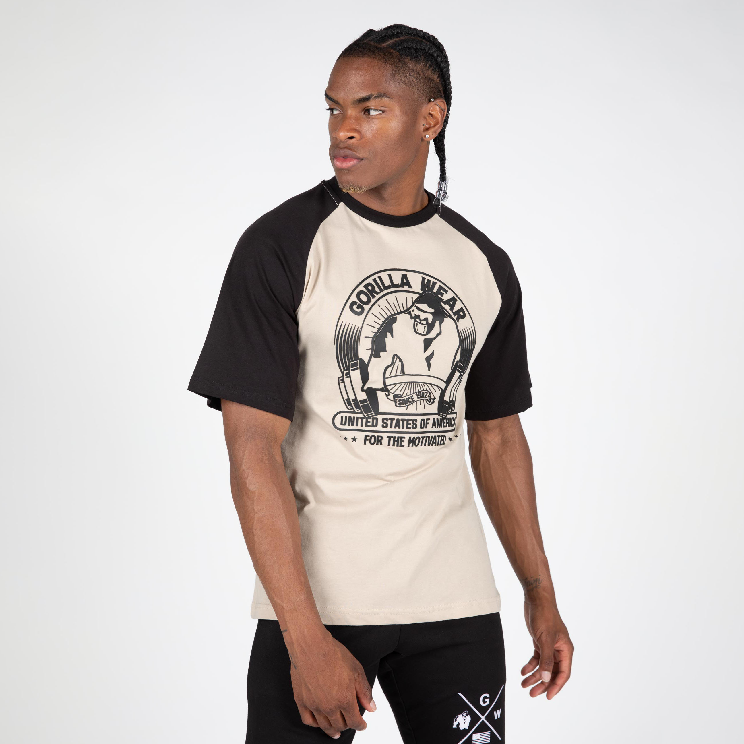 Logan Oversized T-Shirt, beige/black - 4