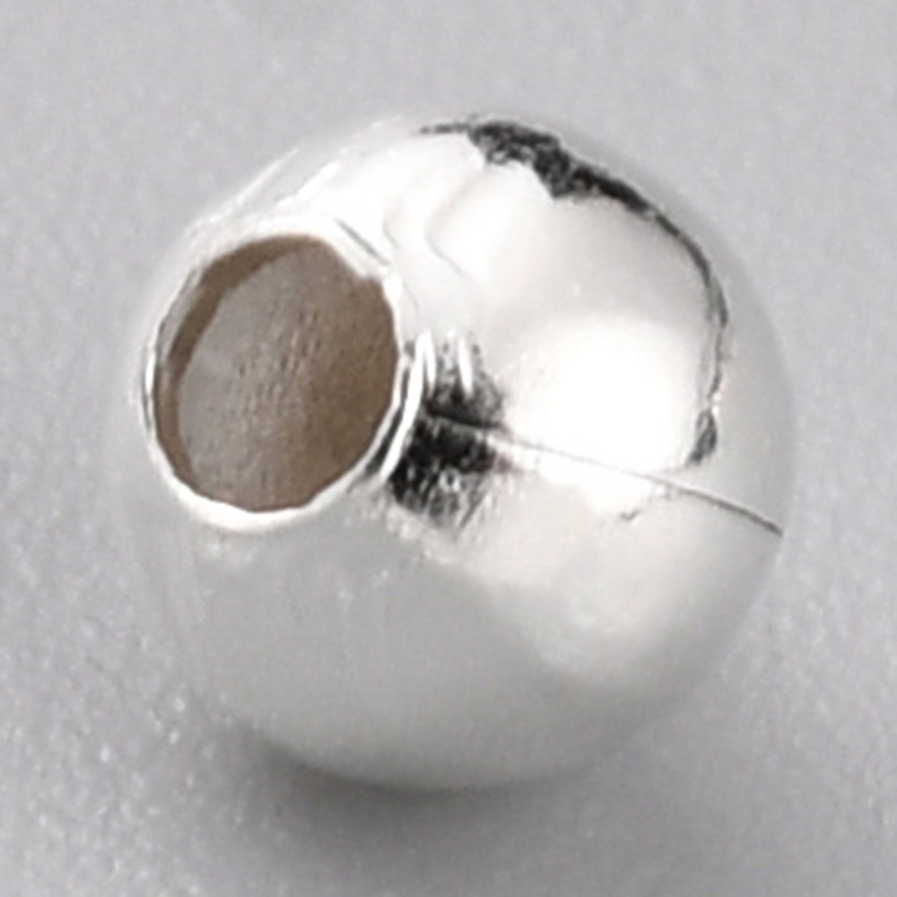 Metallpärlor silverpläterade – 3,5 mm - 2