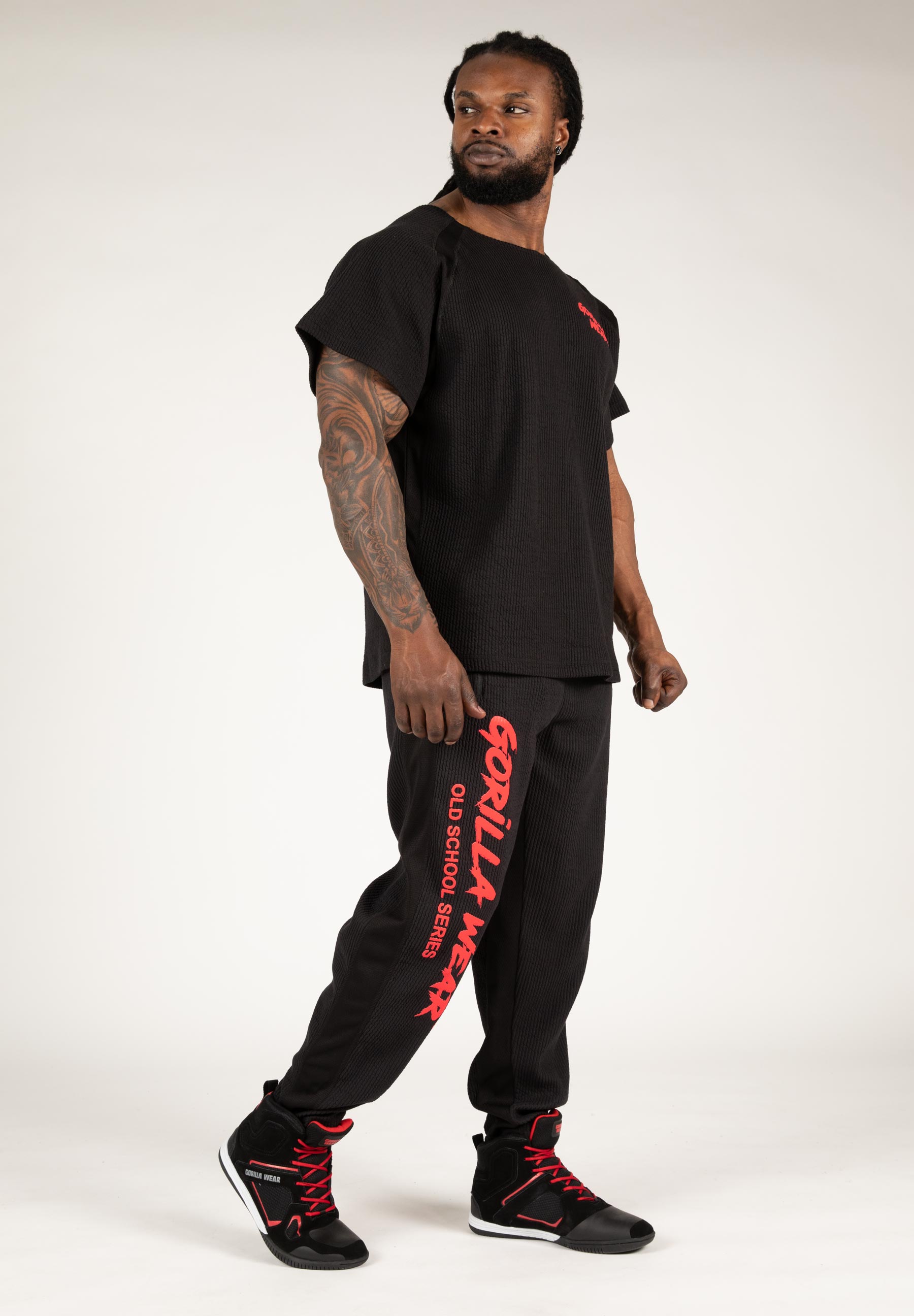 Augustine Old School Pants, black/red - 9