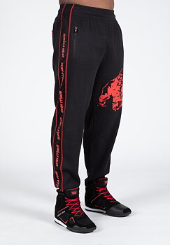 Buffalo Old School Workout Pants, black/red