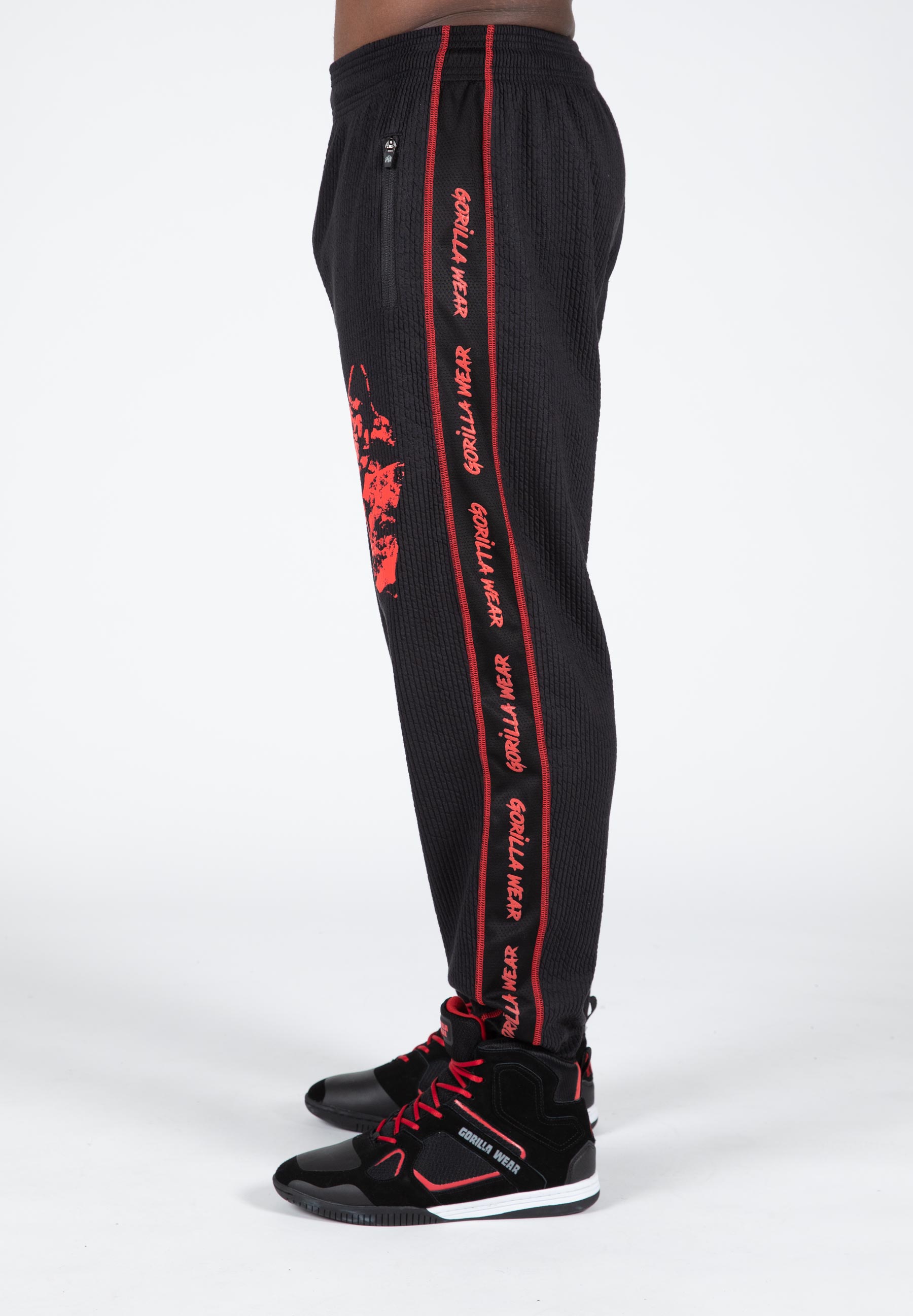 Buffalo Old School Workout Pants, black/red - 3