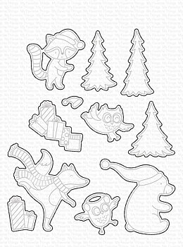 MY FAVORITE THINGS -Put the Jolly in the Holidays  STAMP & DIE SET