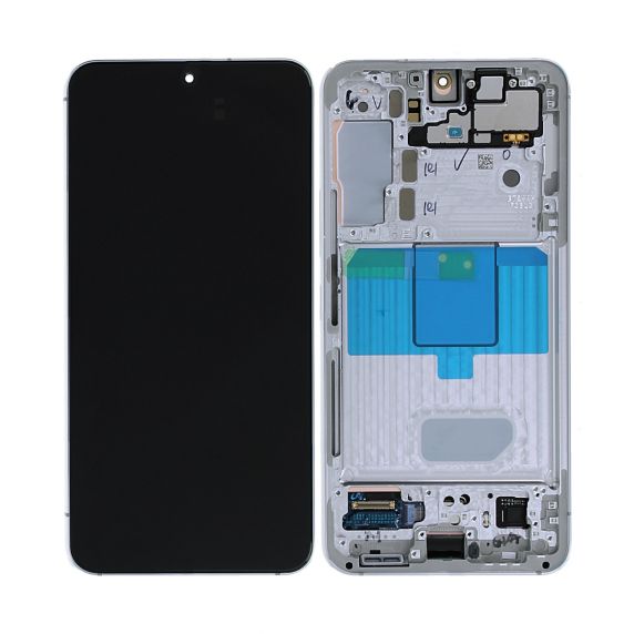 Original Samsung Galaxy S22 Skärm med LCD Display - Vit/Cream/Blå