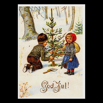 Julkort - Motiv från början 1900-talet - Vykort A5