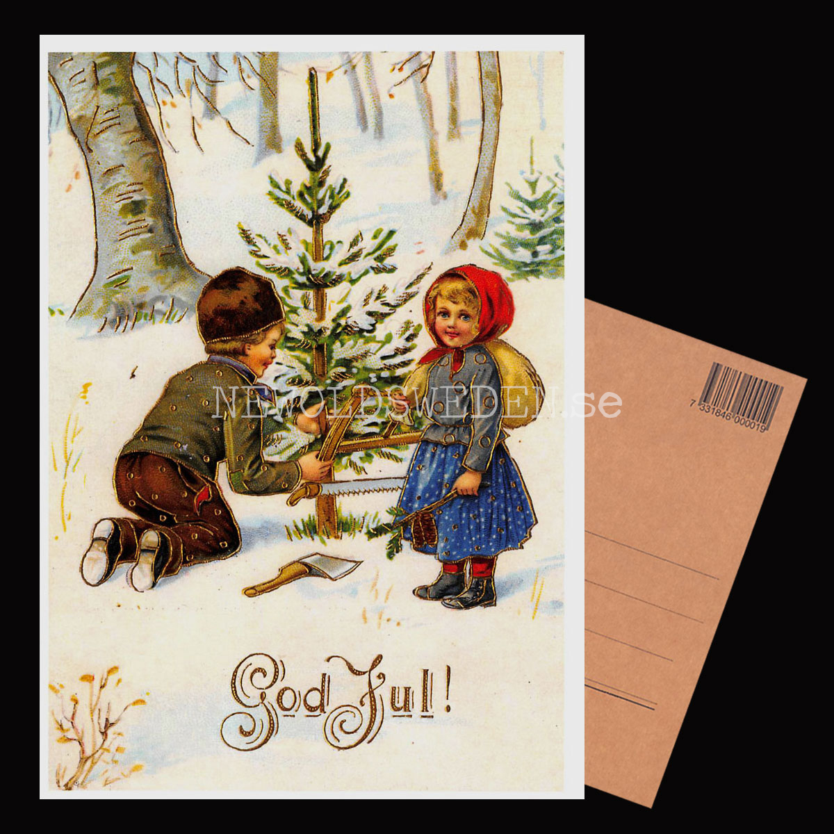 Julkort - Motiv från början 1900-talet - Vykort A5 - 3