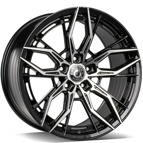 19" WRATH WHEELS WF15 - BLACK POLISHED