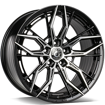 18" WRATH WHEELS WF15 - BLACK POLISHED