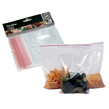 Påsar med zip-lås 12x18cm 30-pack