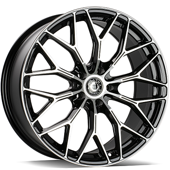 19" WRATH WHEELS WF16 - BLACK POLISHED