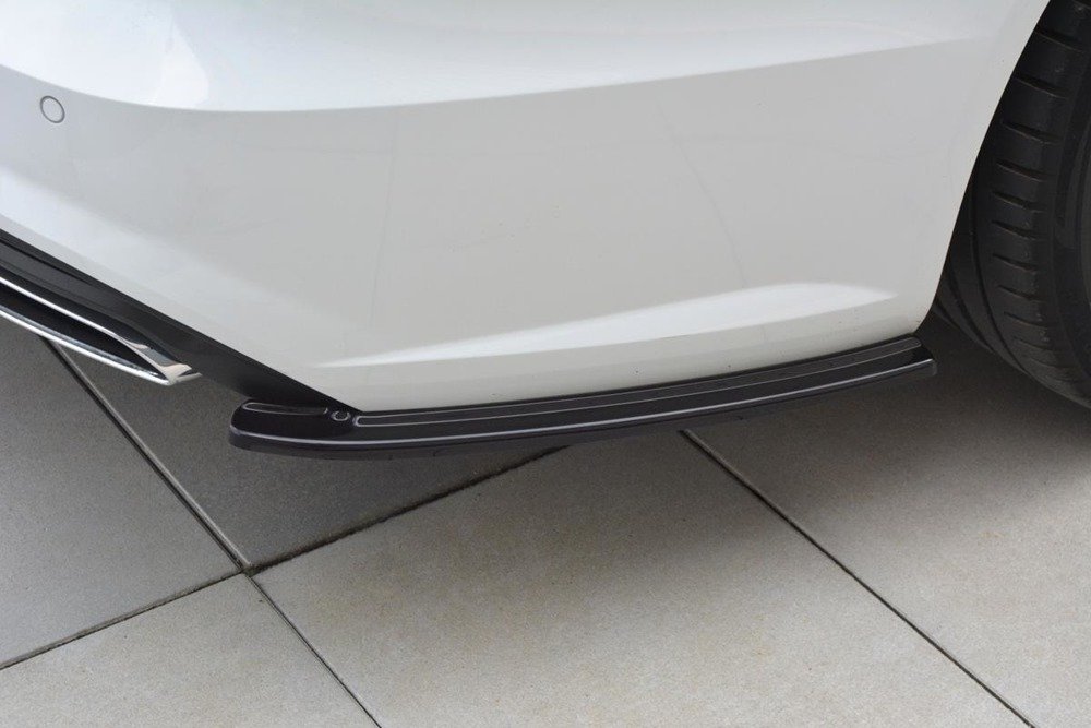Bakre Sidosplitters Audi A6 C7 Avant S-Line/ S6 C7 Facelift / ABS Blank Svarta - 6