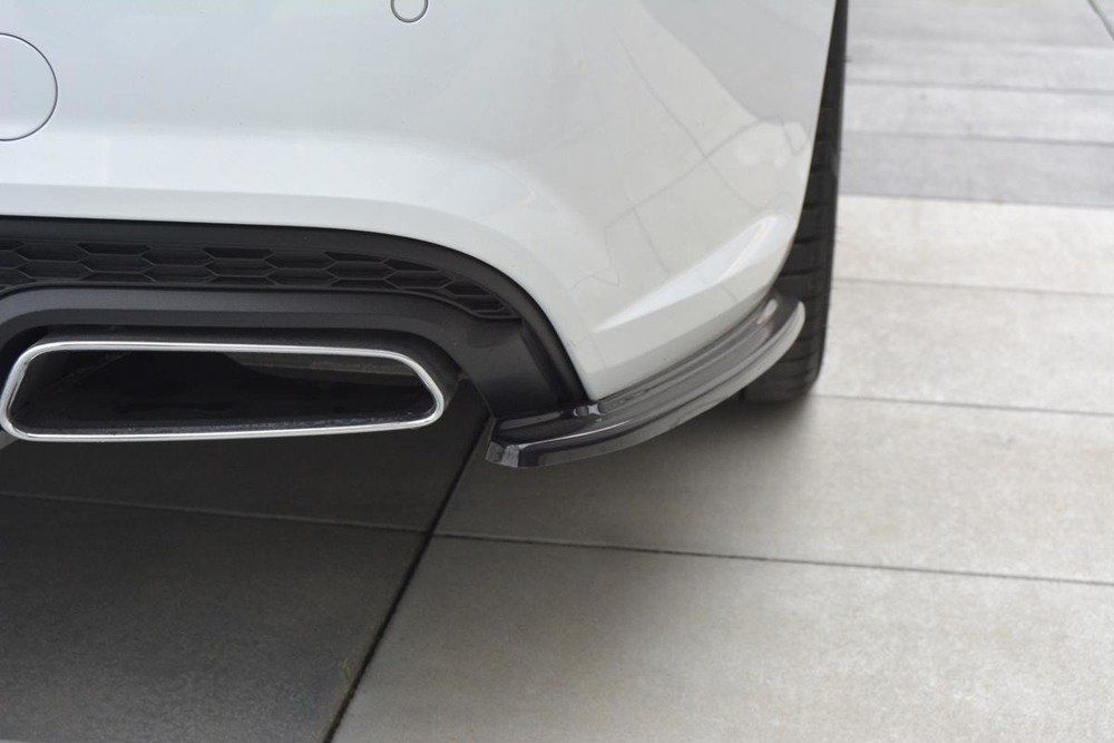 Bakre Sidosplitters Audi A6 C7 Avant S-Line/ S6 C7 Facelift / ABS Blank Svarta - 4