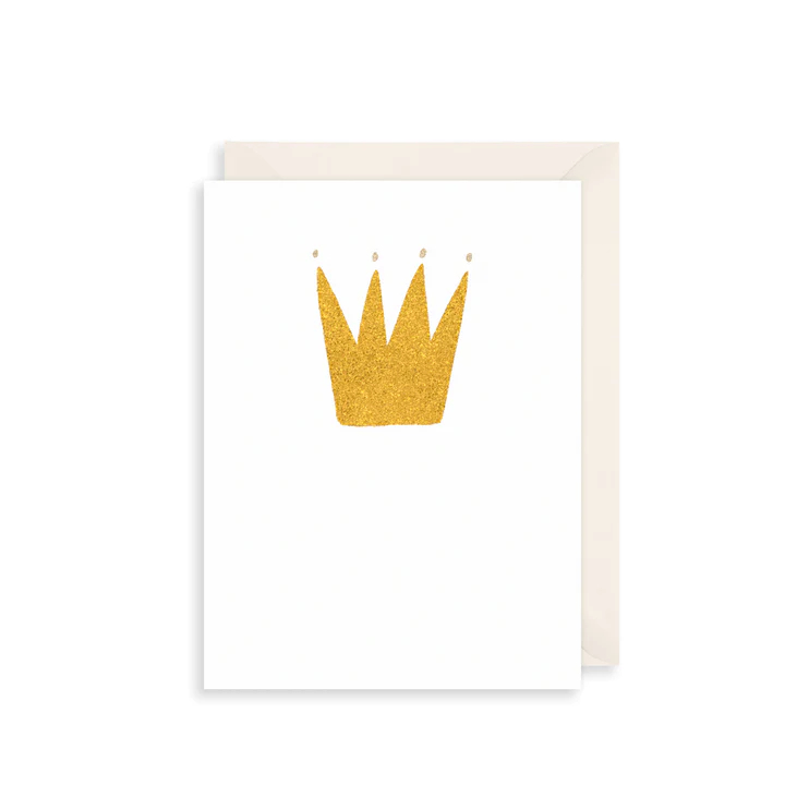  Golden Crown Greetings Card