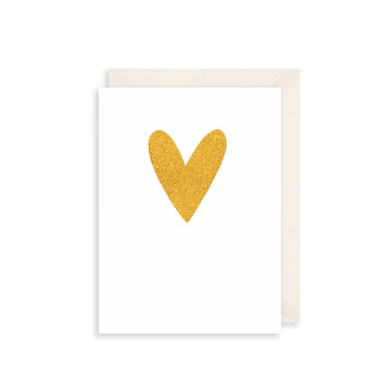 Golden Heart Greetings Card