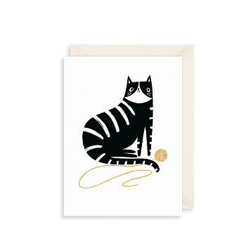 Playful Cat Greetings Card