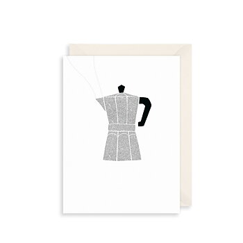 Coffee Pot Greetings Card