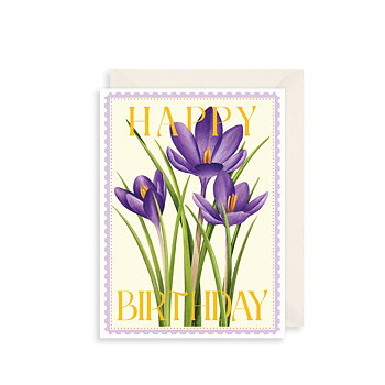 Crocuses Greetings Card