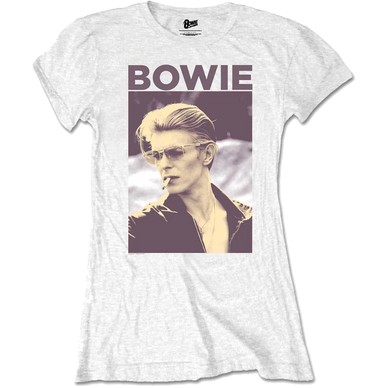 DAVID BOWIE - LADY T-SHIRT, SMOKING