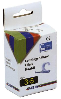 Ledningshållare, kartong, Oval 3X5mm - 2