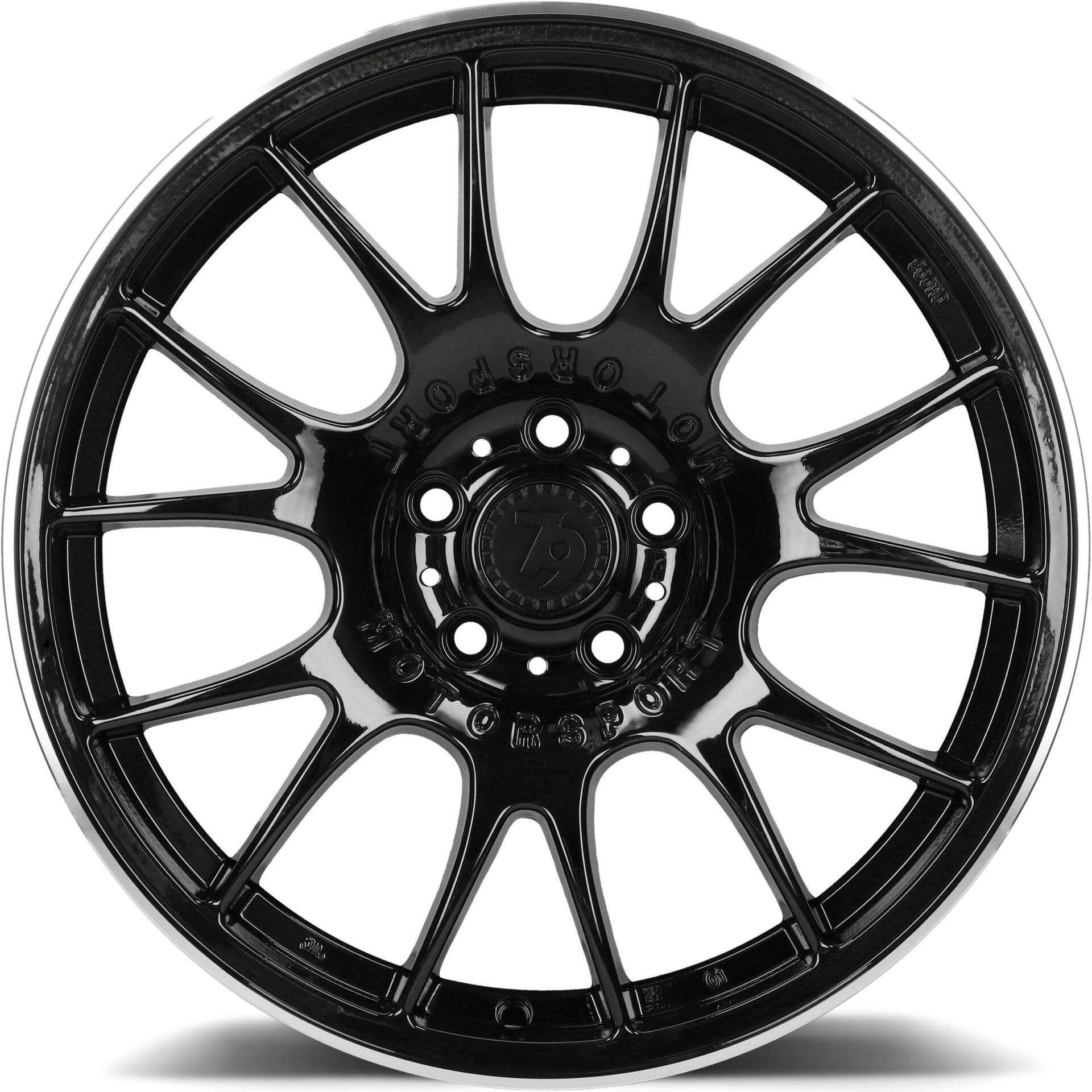 18" CH style Black/polished lip 5x112