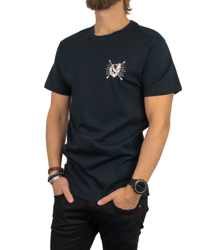Jernhest - T-shirt m Björn Svart - Bear Spirit - 4