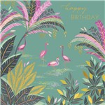 Birthday Flamingos, Greeting Card
