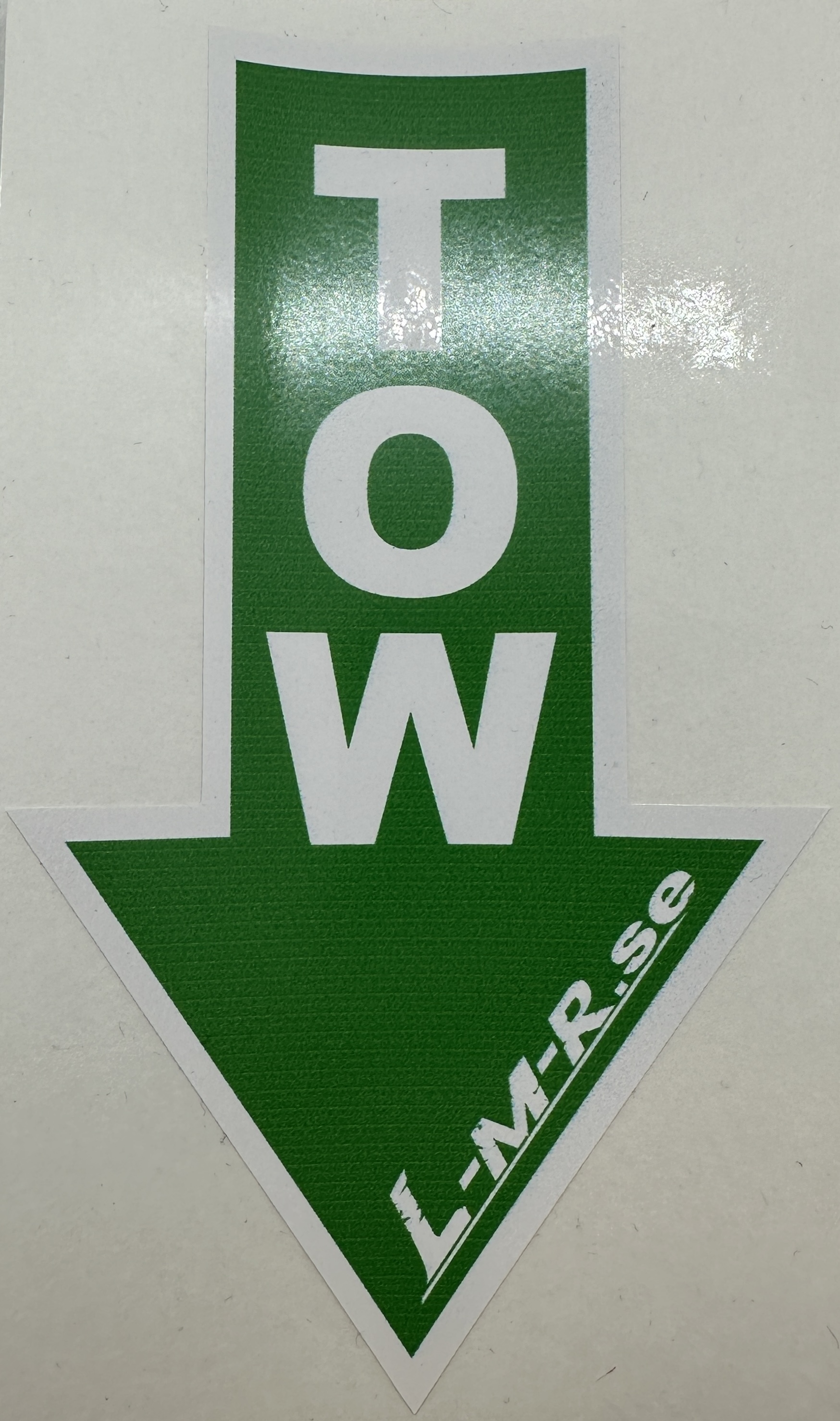 TOW / Bogseringsögla Dekal / Sticker - GRÖN