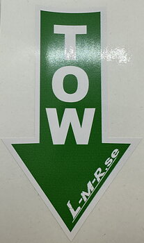 TOW / Bogseringsögla Dekal / Sticker - GRÖN