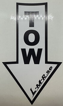 TOW / Bogseringsögla Dekal / Sticker - VIT