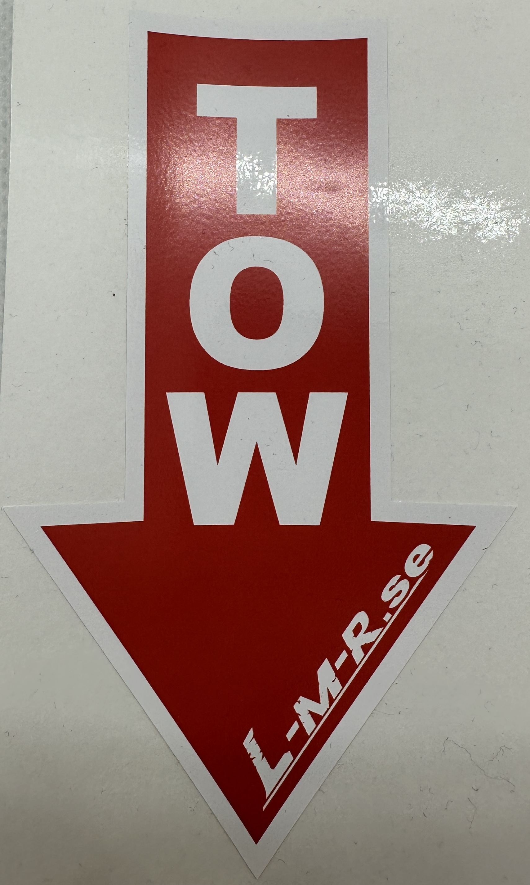 TOW / Bogseringsögla Dekal / Sticker - RÖD