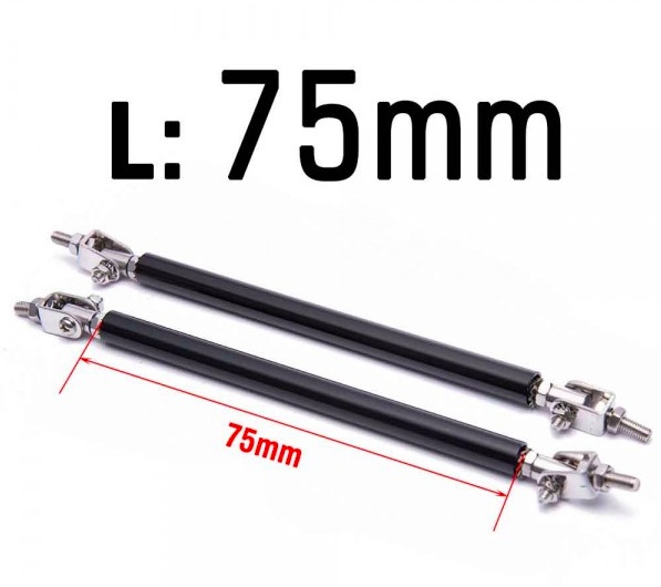 Universal Spoilerstag 125mm-175mm - SVART