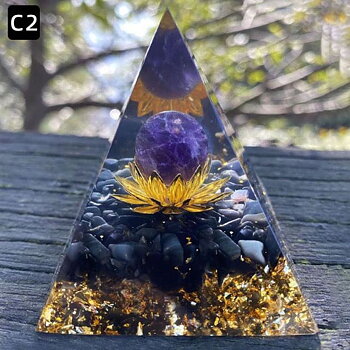 Lotus Orgonit Pyramider med Klot