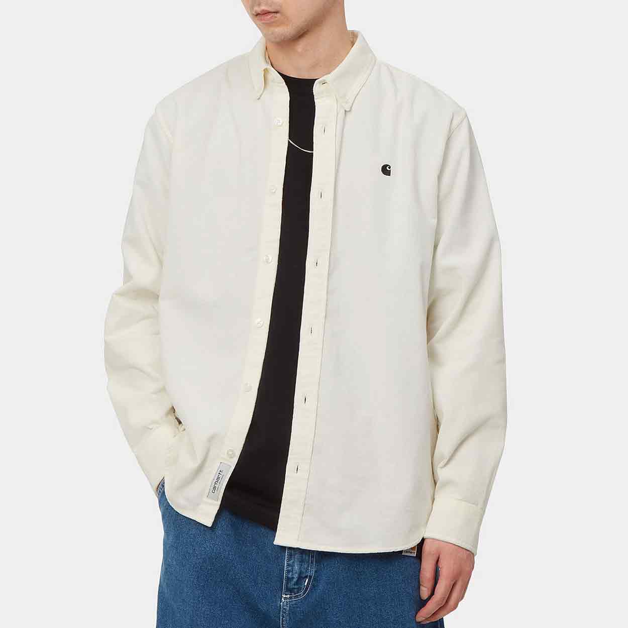 Carhartt WIP - Madison Fine Cord Long Sleeve Shirt Wax/Black - 2