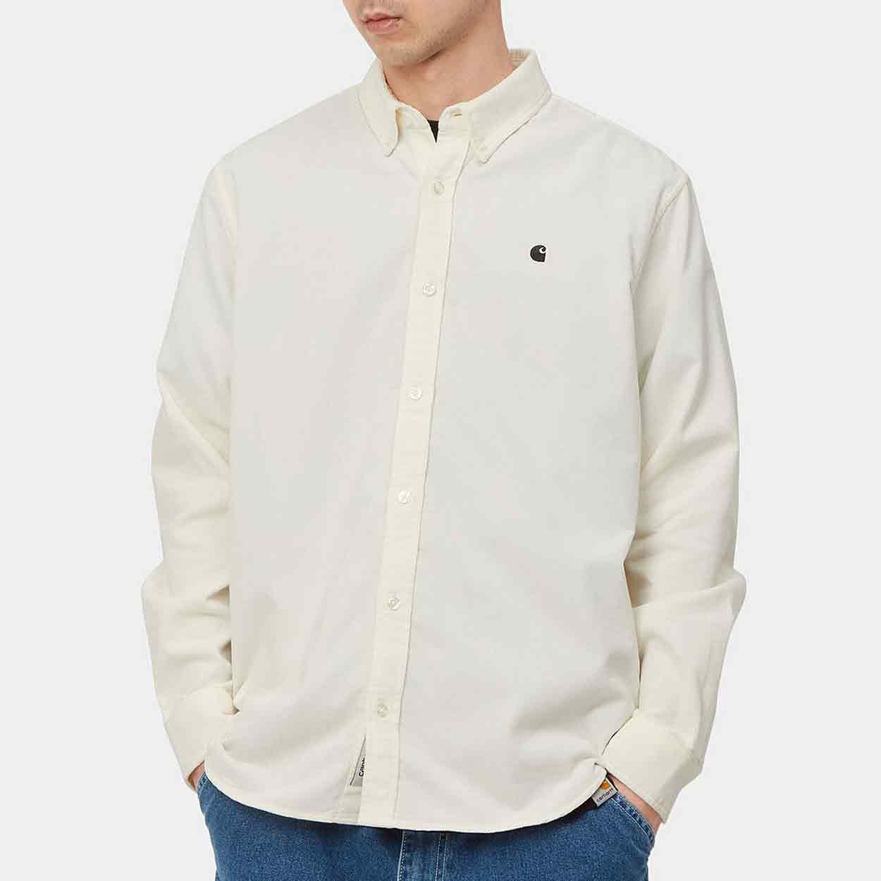 Carhartt WIP - Madison Fine Cord Long Sleeve Shirt Wax/Black